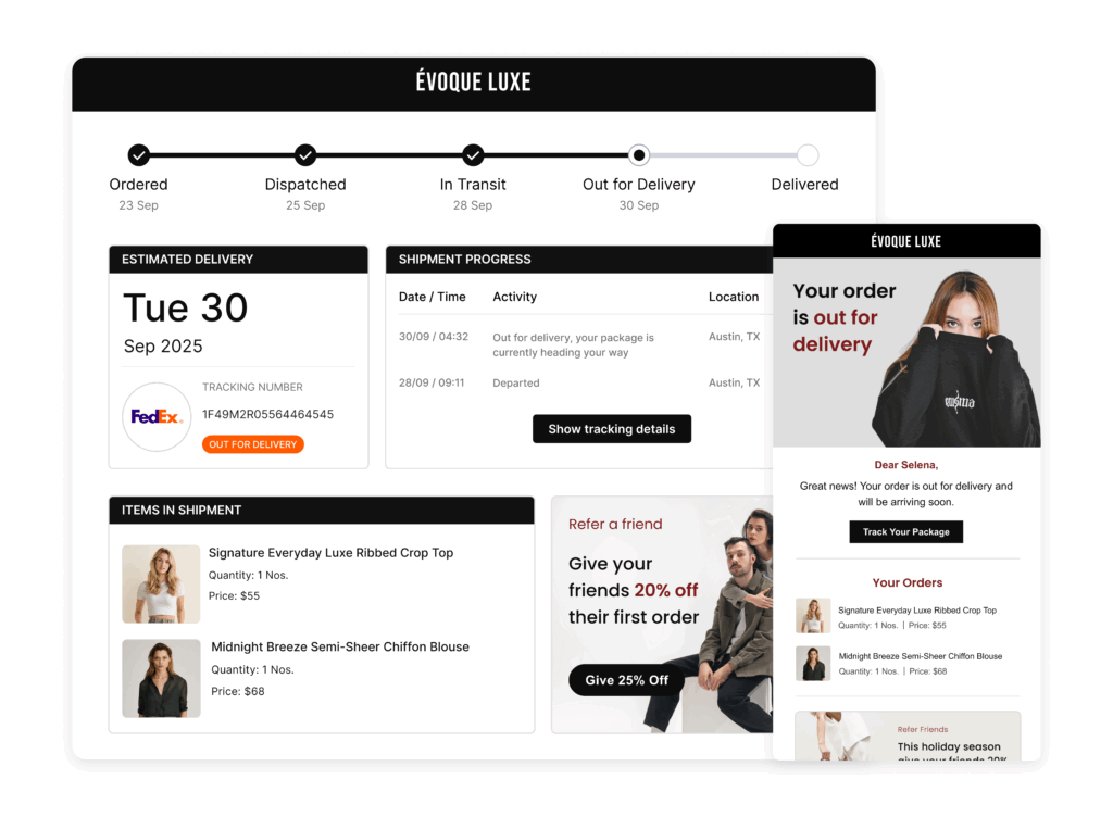 Branded Tracking Page