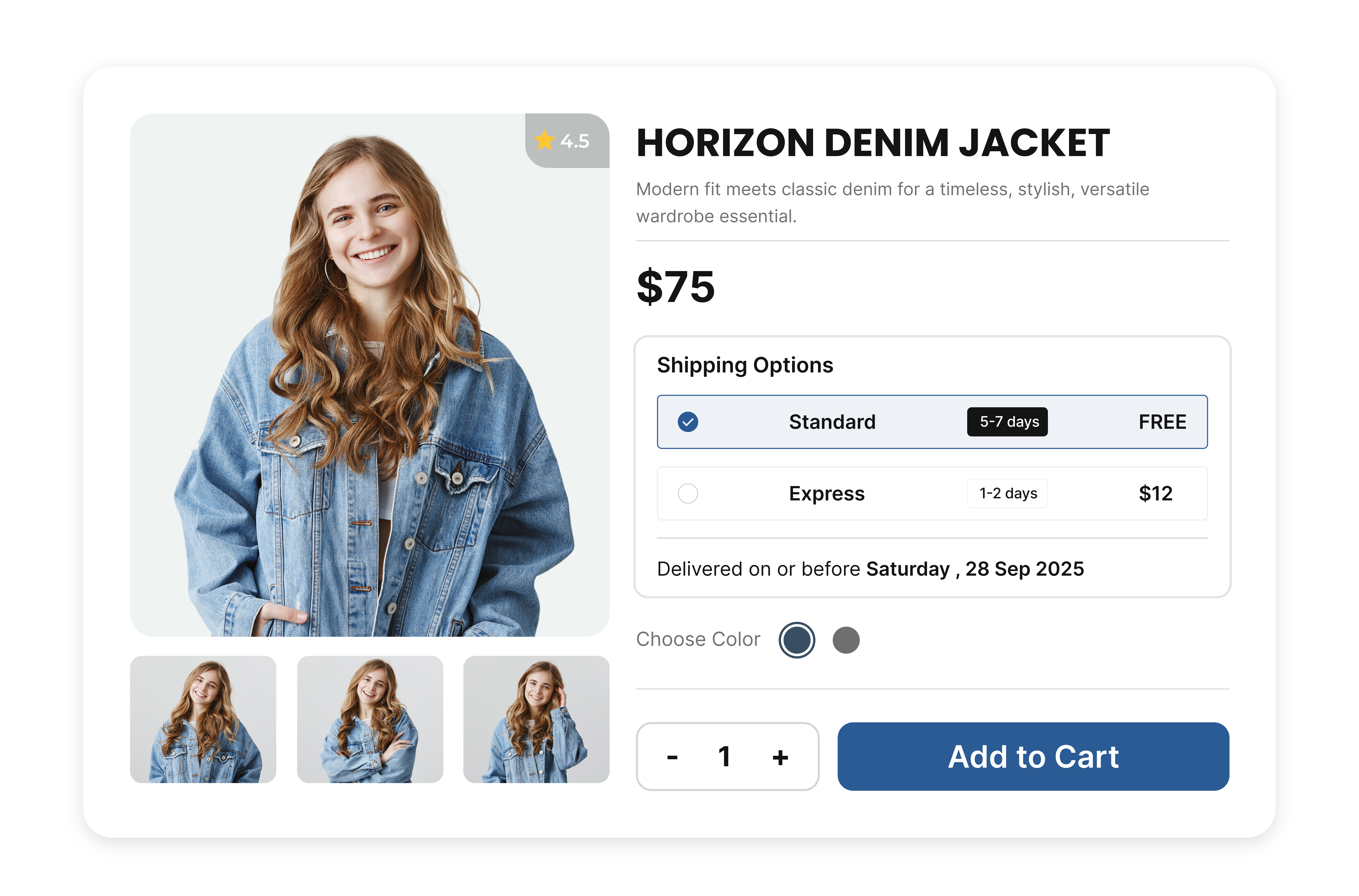 Show delivery dates you can actually keep