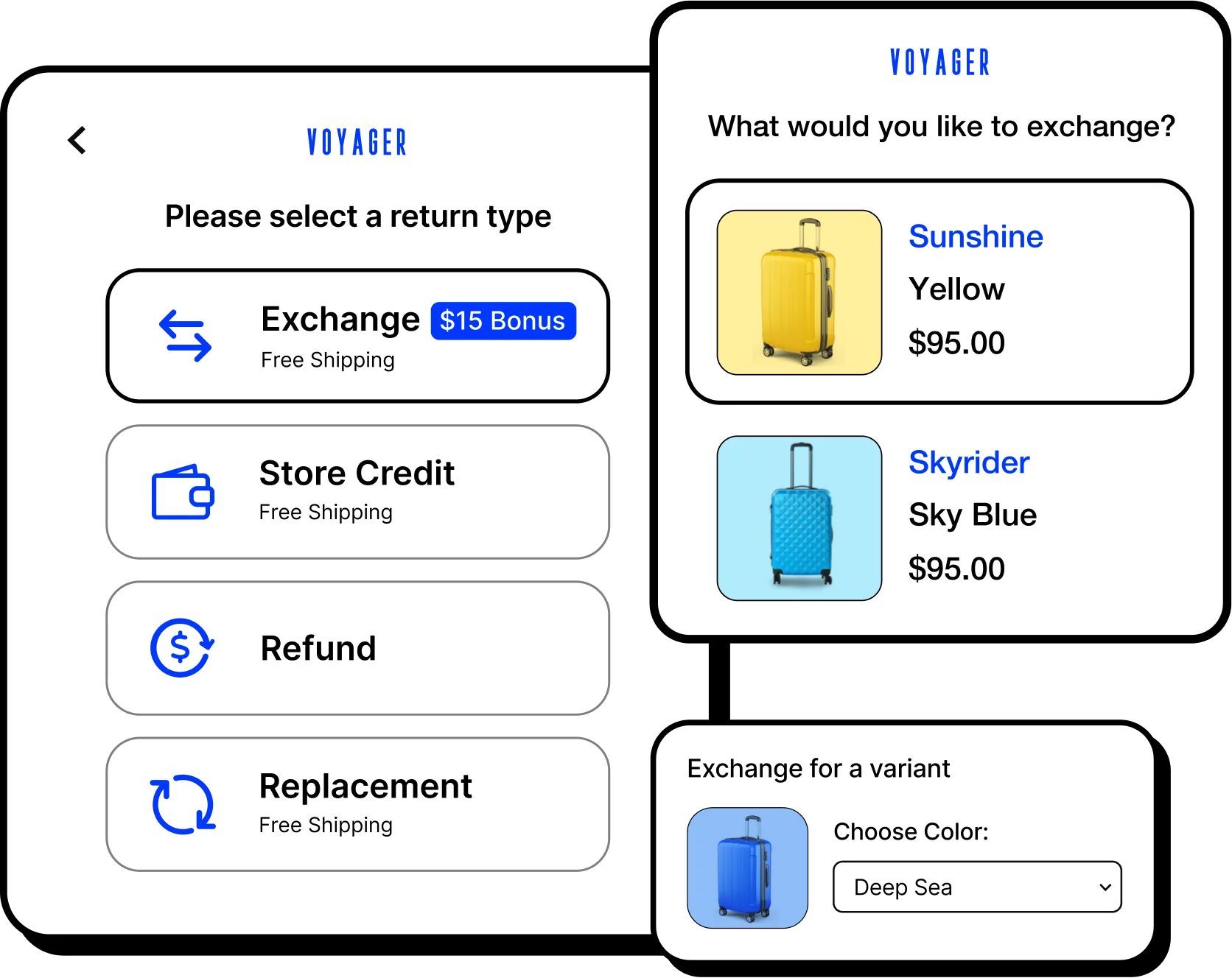 Easy Exchanges and Replacements Easy Exchanges and Replacements